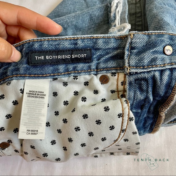 LUCKY BRAND The Boyfriend Distressed Denim Jean Shorts | 4 / 27 - Picture 7 of 10